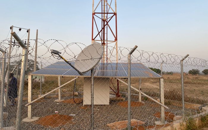 Solar-powered tower site in Kenya